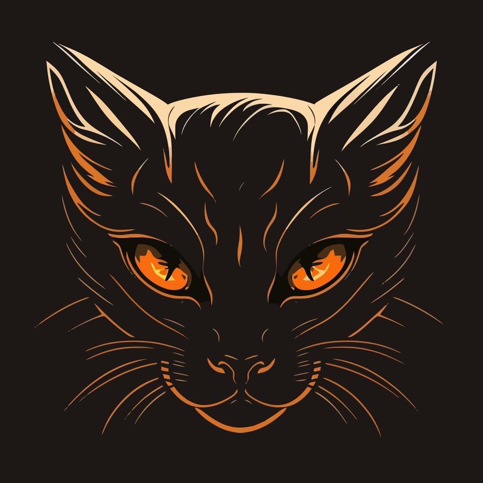 chat tête chaton symbole - jeu chat logo élégant élément pour marque - abstrait icône symboles vecteur