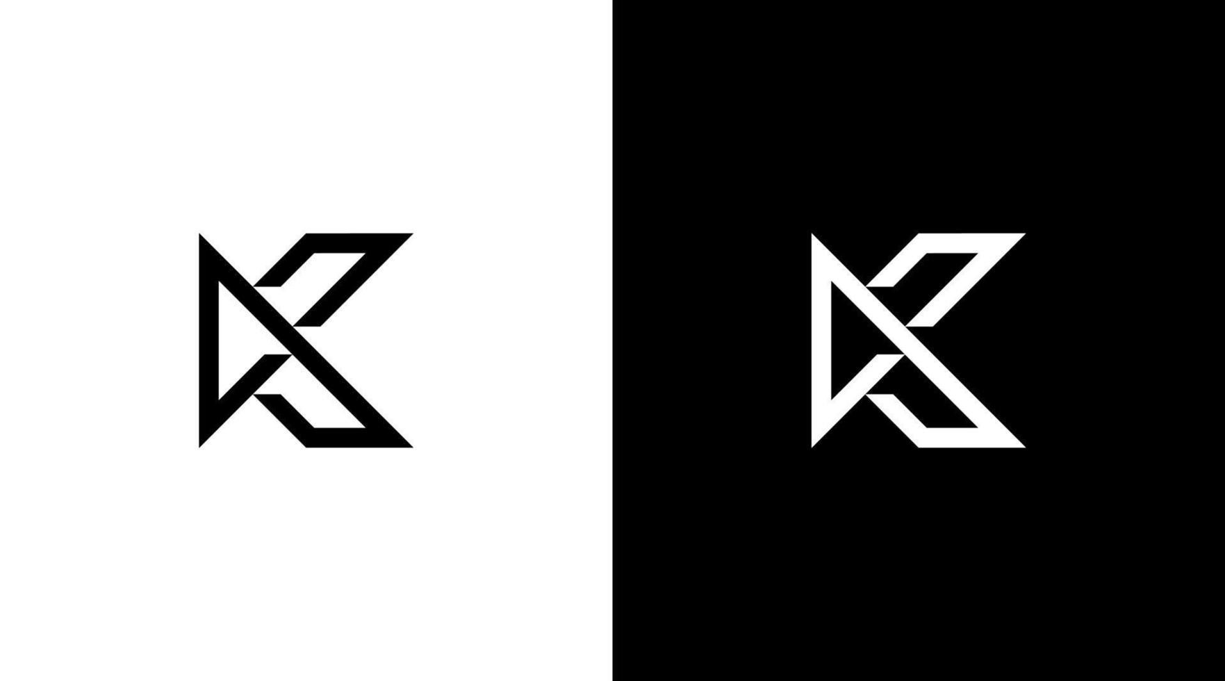 k logo vecteur monogramme lettre initiale noir et blanc icône illustration style dessins modèles