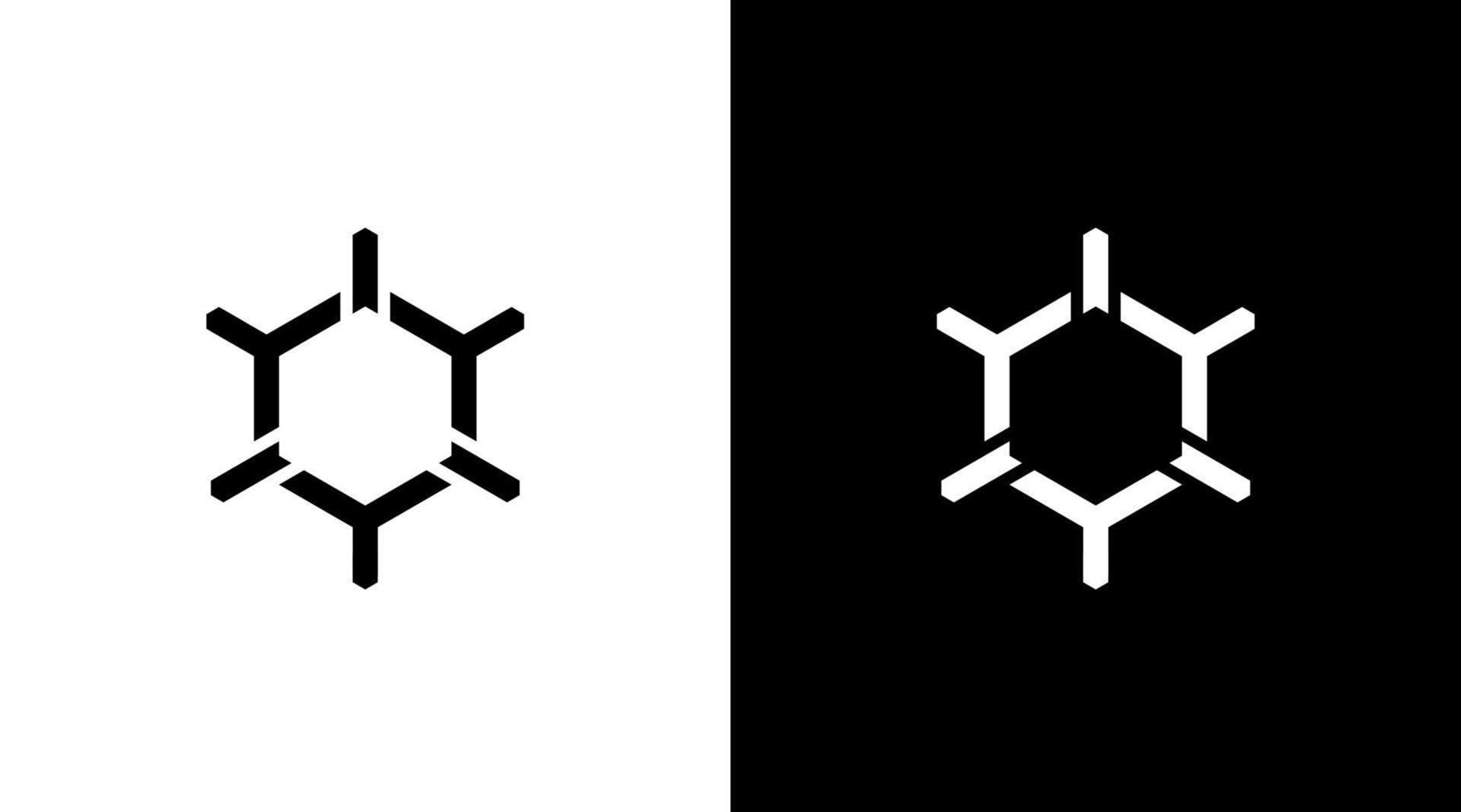 équipement avec La Flèche logo hexagone géométrique icône illustration style dessins modèles vecteur