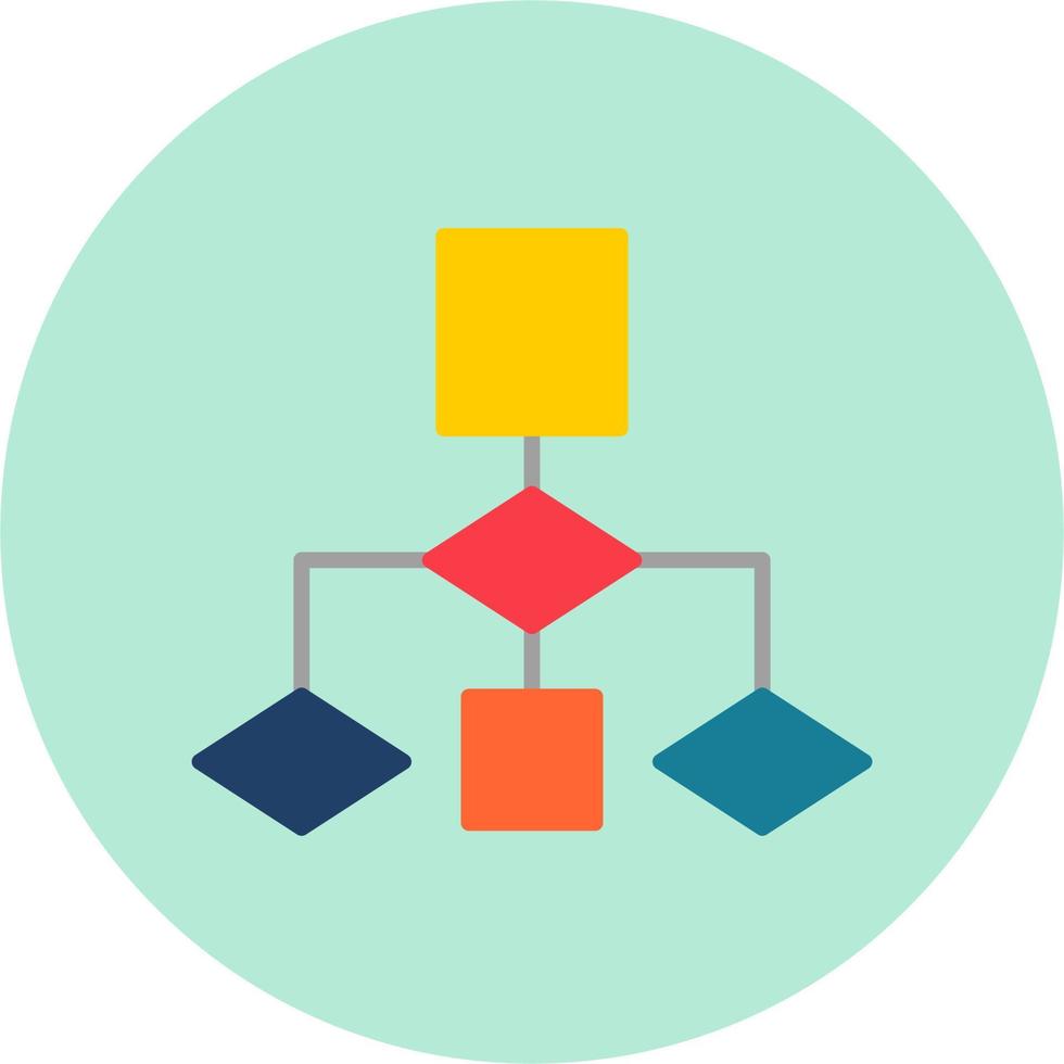 icône de vecteur d'organigramme