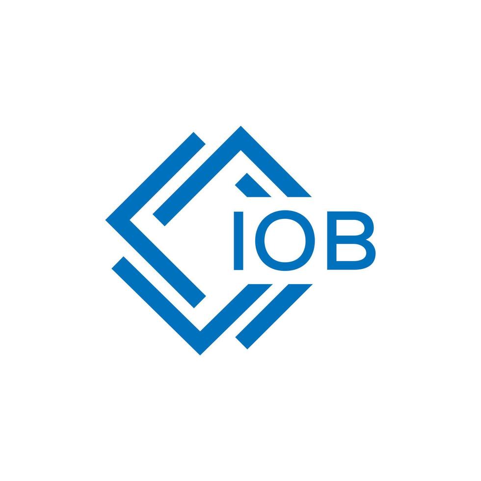 iob lettre logo conception sur blanc Contexte. iob Créatif cercle lettre logo concept. iob lettre conception. vecteur