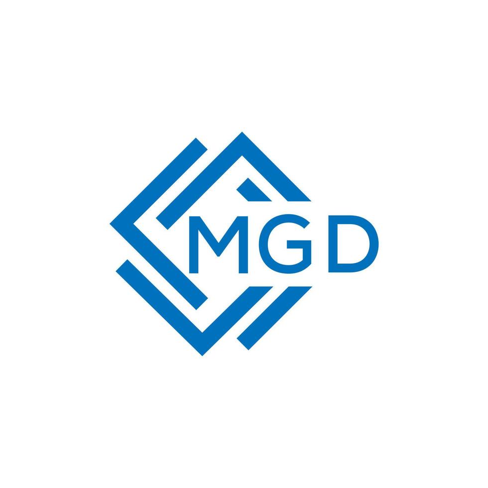 mgd lettre logo conception sur blanc Contexte. mgd Créatif cercle lettre logo concept. mgd lettre conception. vecteur
