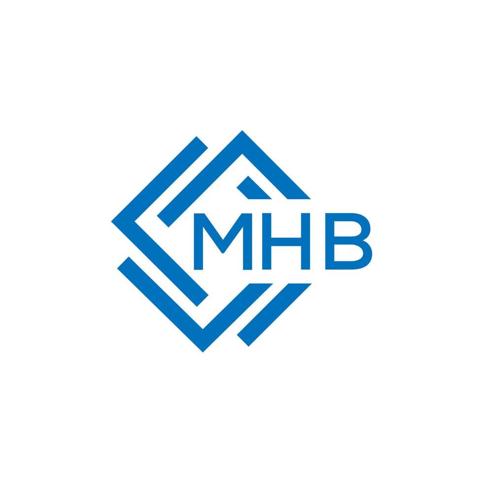 mhb lettre logo conception sur blanc Contexte. mhb Créatif cercle lettre logo concept. mhb lettre conception. vecteur