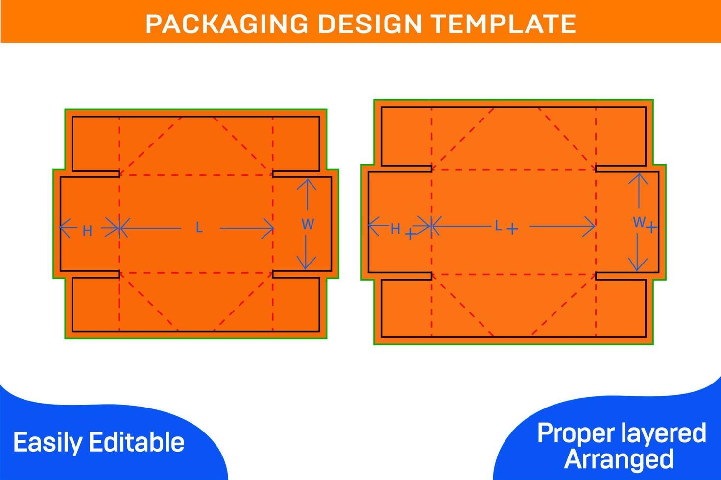 papier carton carton boîte, ondulé cadeau boîte dieline modèle et 3d boîte vecteur