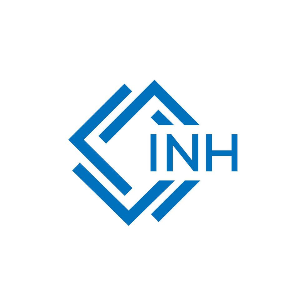 inh lettre logo conception sur blanc Contexte. inh Créatif cercle lettre logo concept. inh lettre conception. vecteur