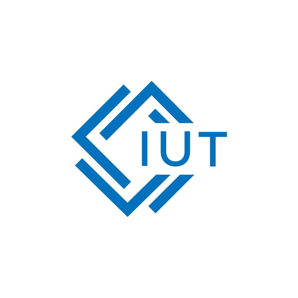 iut lettre logo conception sur blanc Contexte. iut Créatif cercle lettre logo concept. iut lettre conception. vecteur