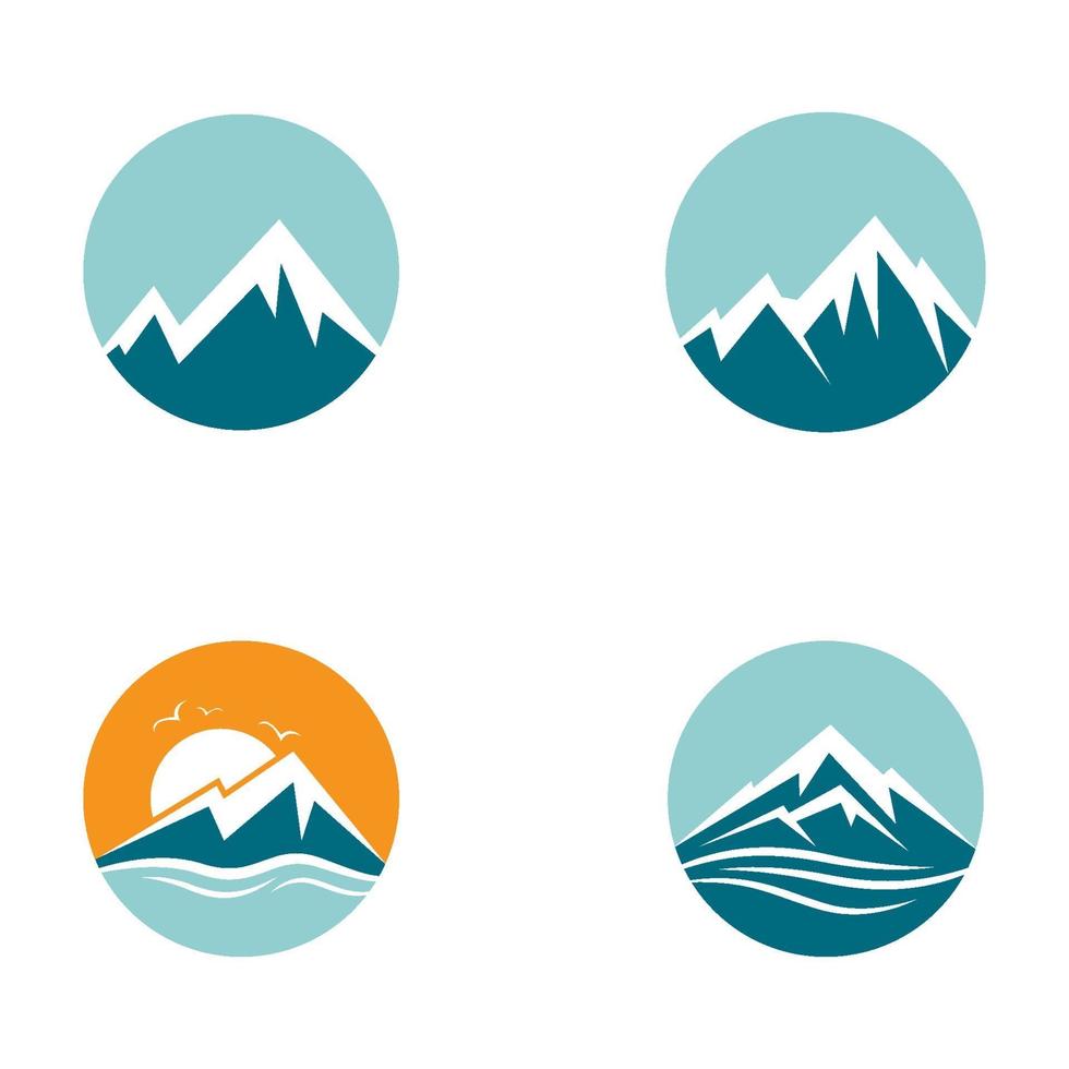 ensemble d'images de logo de montagne vecteur