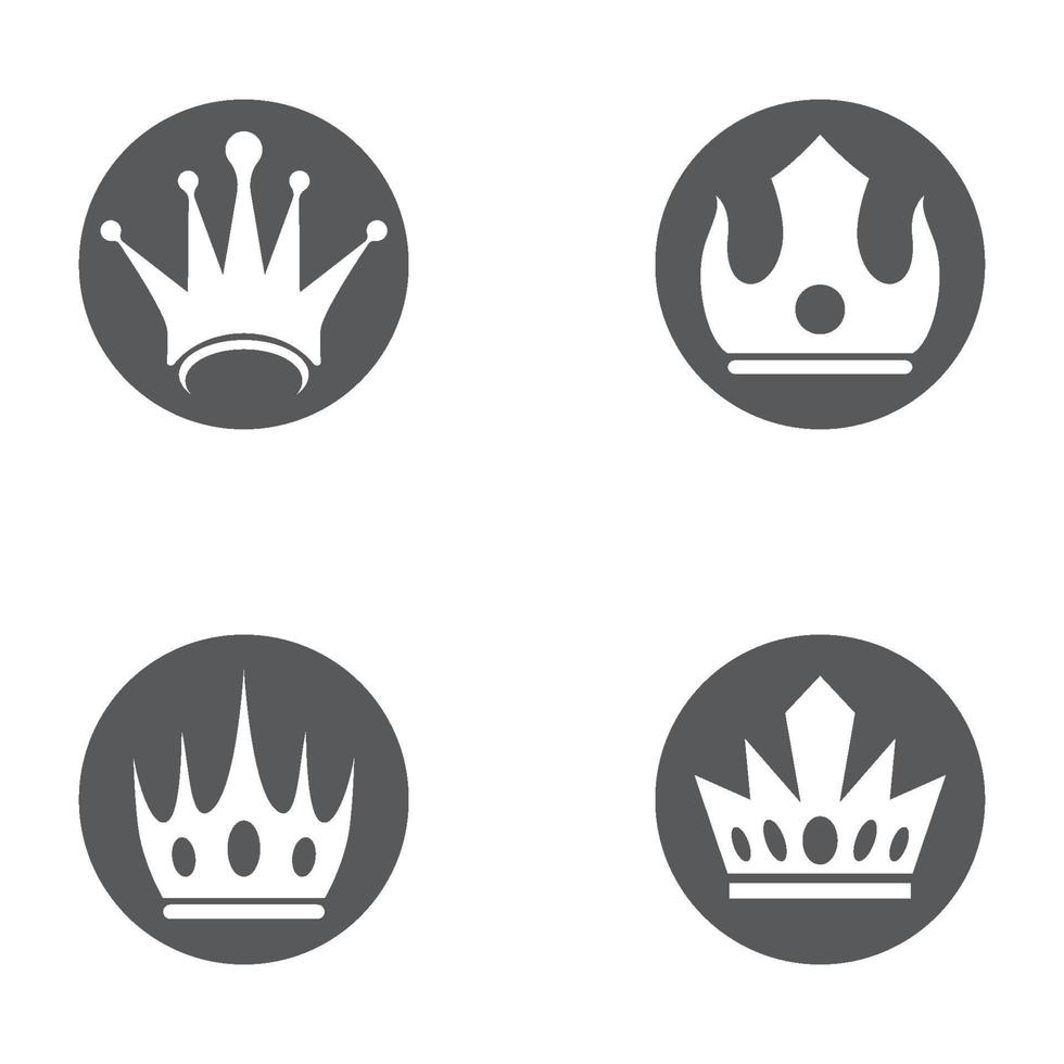 jeu d'icônes de vecteur de modèle de couronne logo