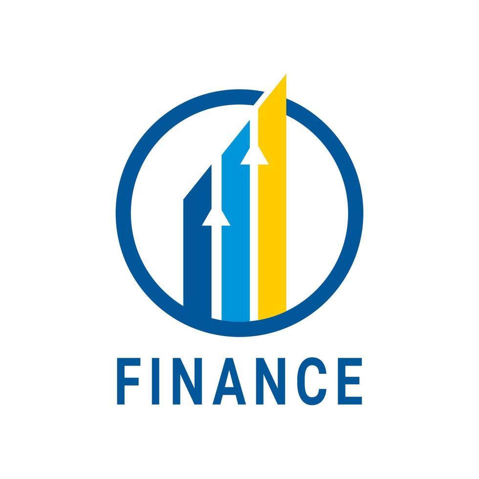 grandir en haut la finance logo concept vecteur