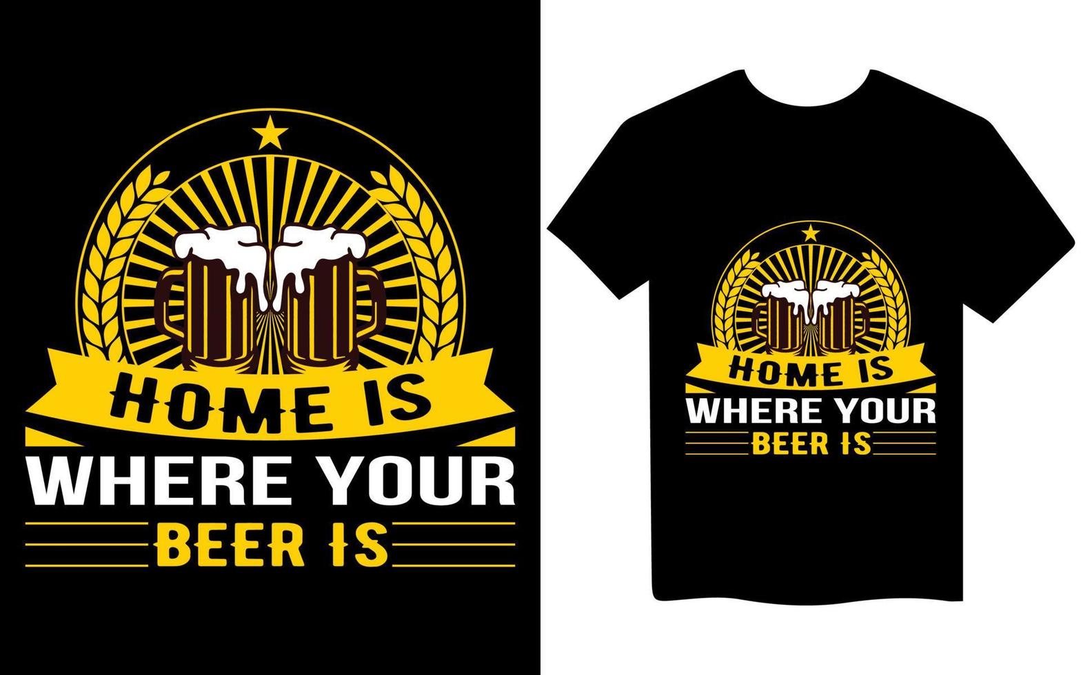 conception de t-shirt de bière vecteur