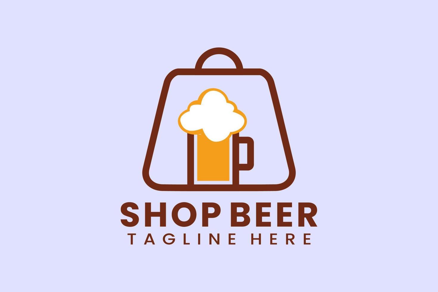 plat magasin Bière logo modèle vecteur illustration