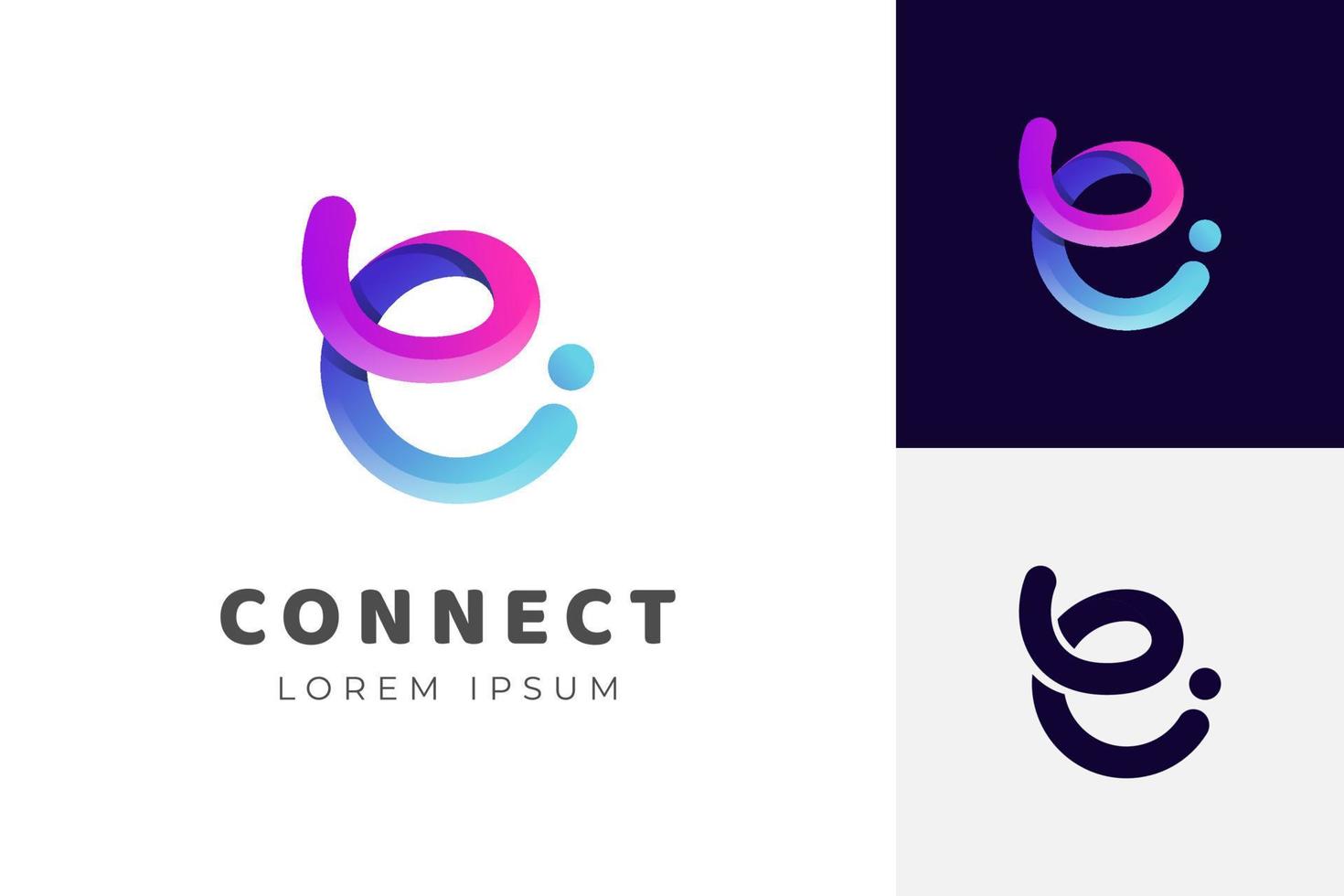 moderne lettre e abstrait logo modèle, coloré, lettre e logo pour La technologie marque identité symbole marque conception vecteur