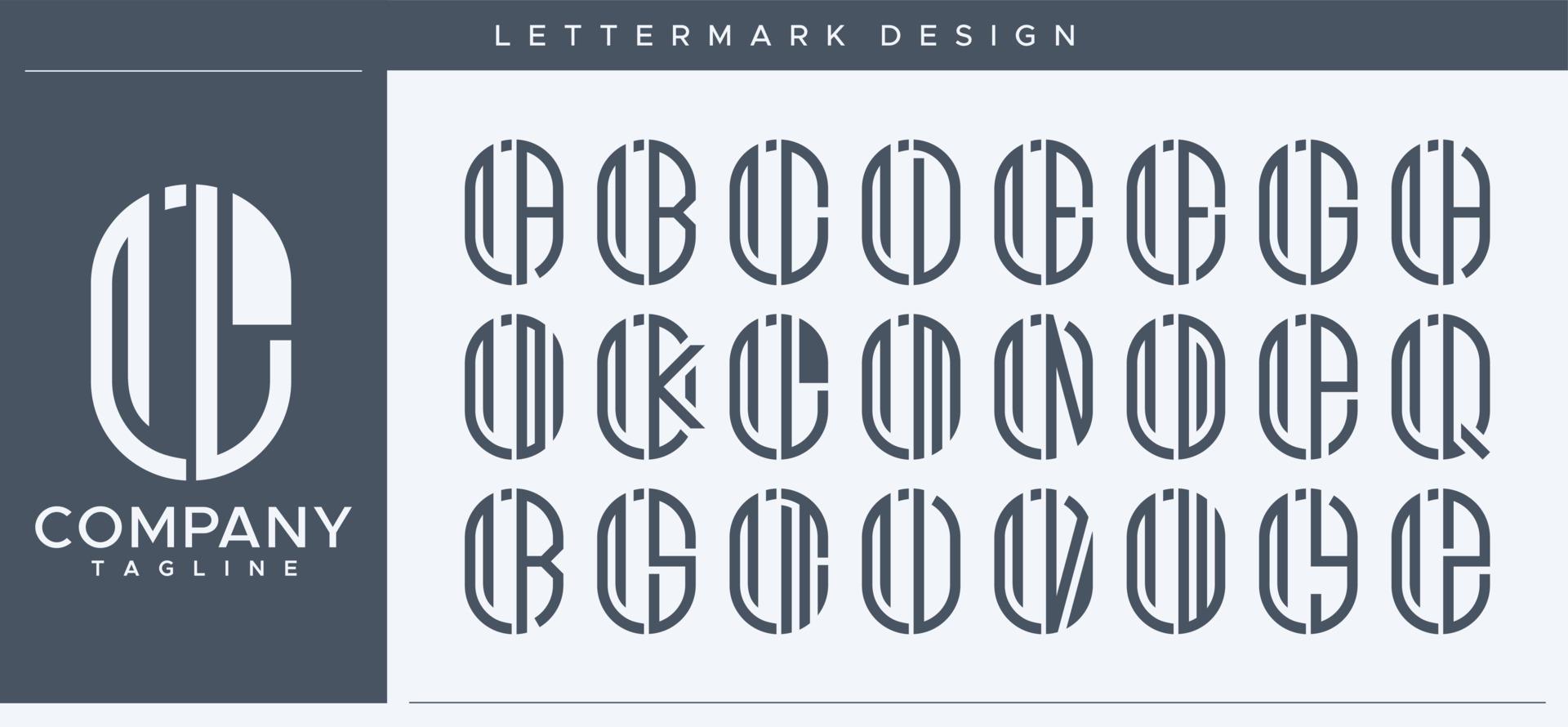 abstrait tube lettre l logo conception. moderne ligne capsule ll l lettre logo vecteur modèle.