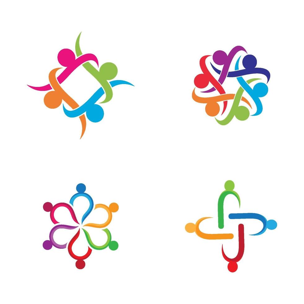 images de logo de travail d'équipe vecteur