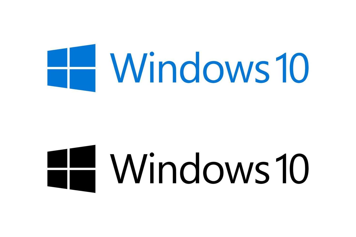 fenêtre dix logo vecteur, fenêtre dix icône gratuit vecteur