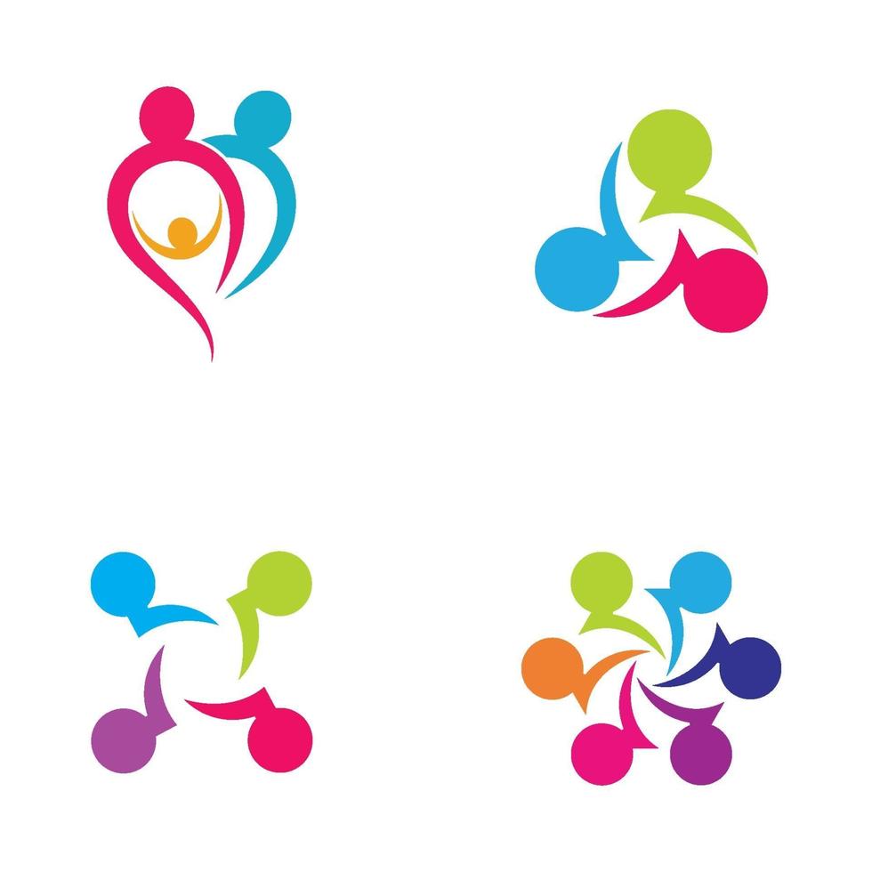 conception d'images de logo de soins communautaires vecteur