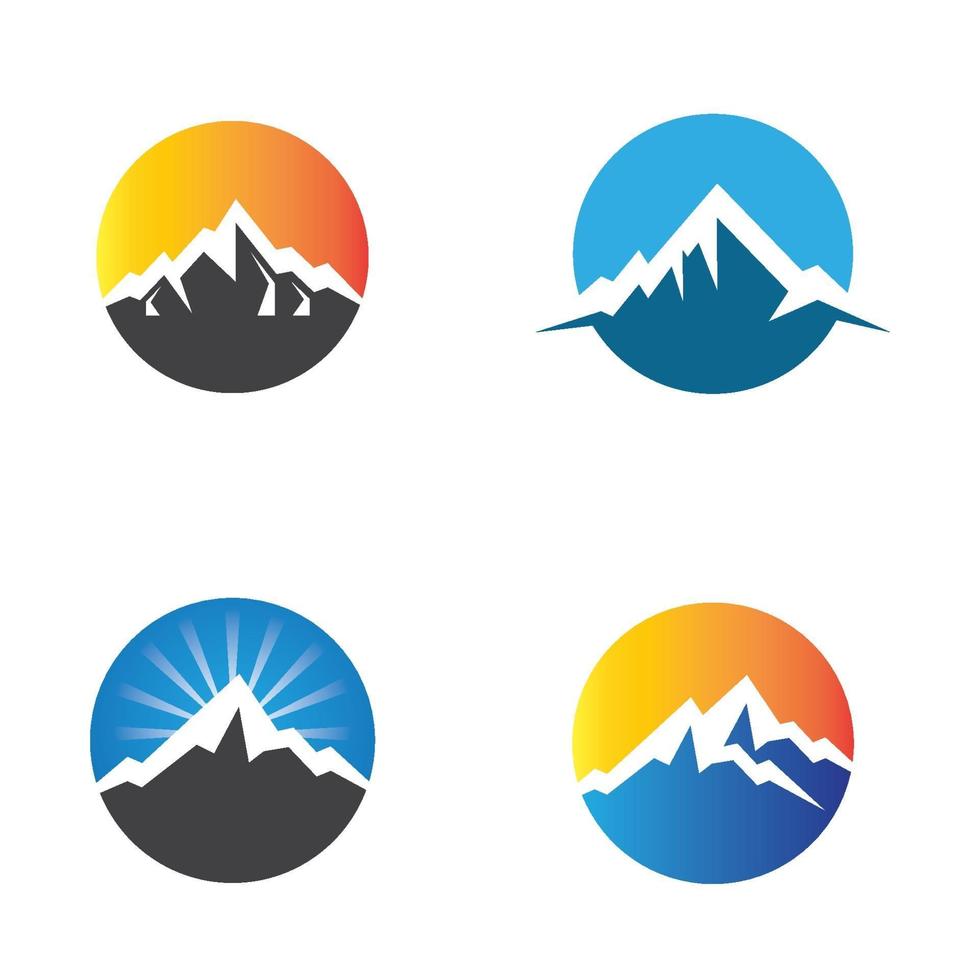 images de logo de montagne vecteur