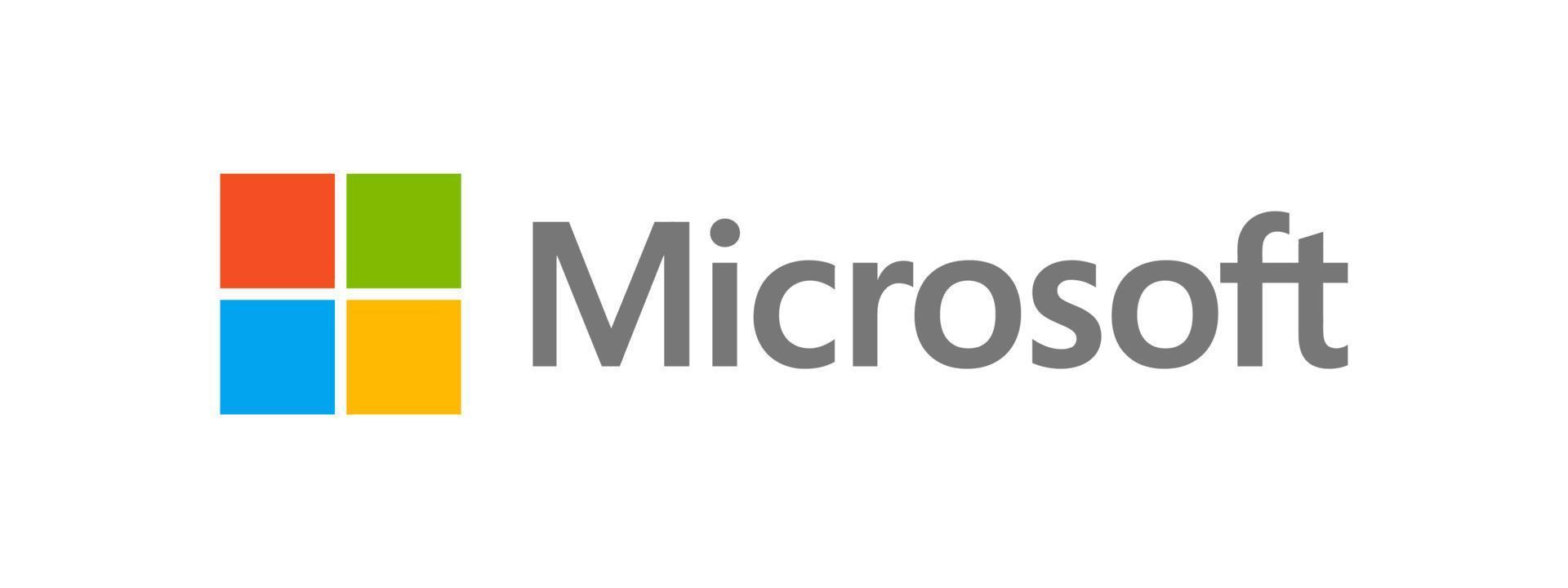 Microsoft logo vecteur, Microsoft icône gratuit vecteur