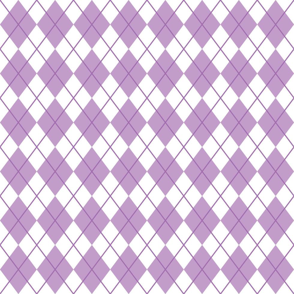 violet et blanc sans couture argyle modèle vecteur