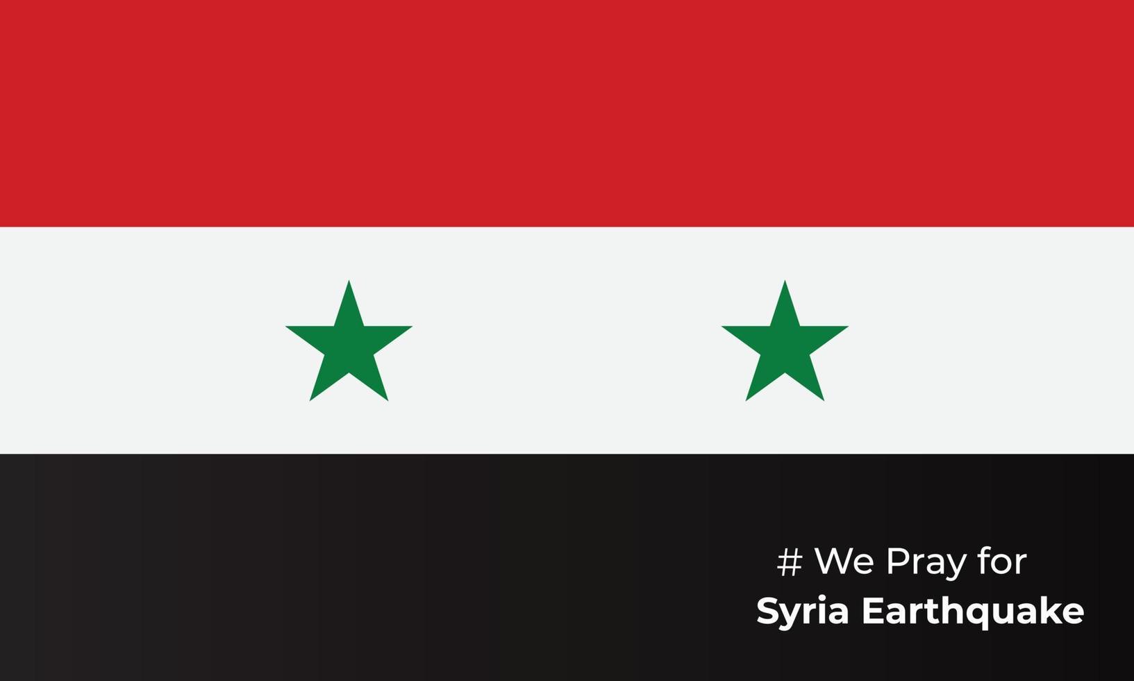 prier pour Syrie tremblement de terre Syrie nationale drapeau et carte illustration tremblement de terre la tragédie dans Syrie Contexte. Syrie tremblement de terre catastrophe février 5, 2023 vecteur