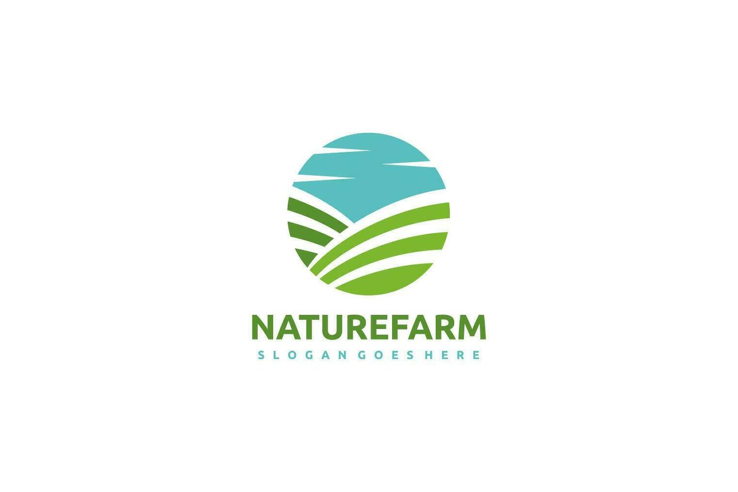 Logo de la ferme naturelle vecteur