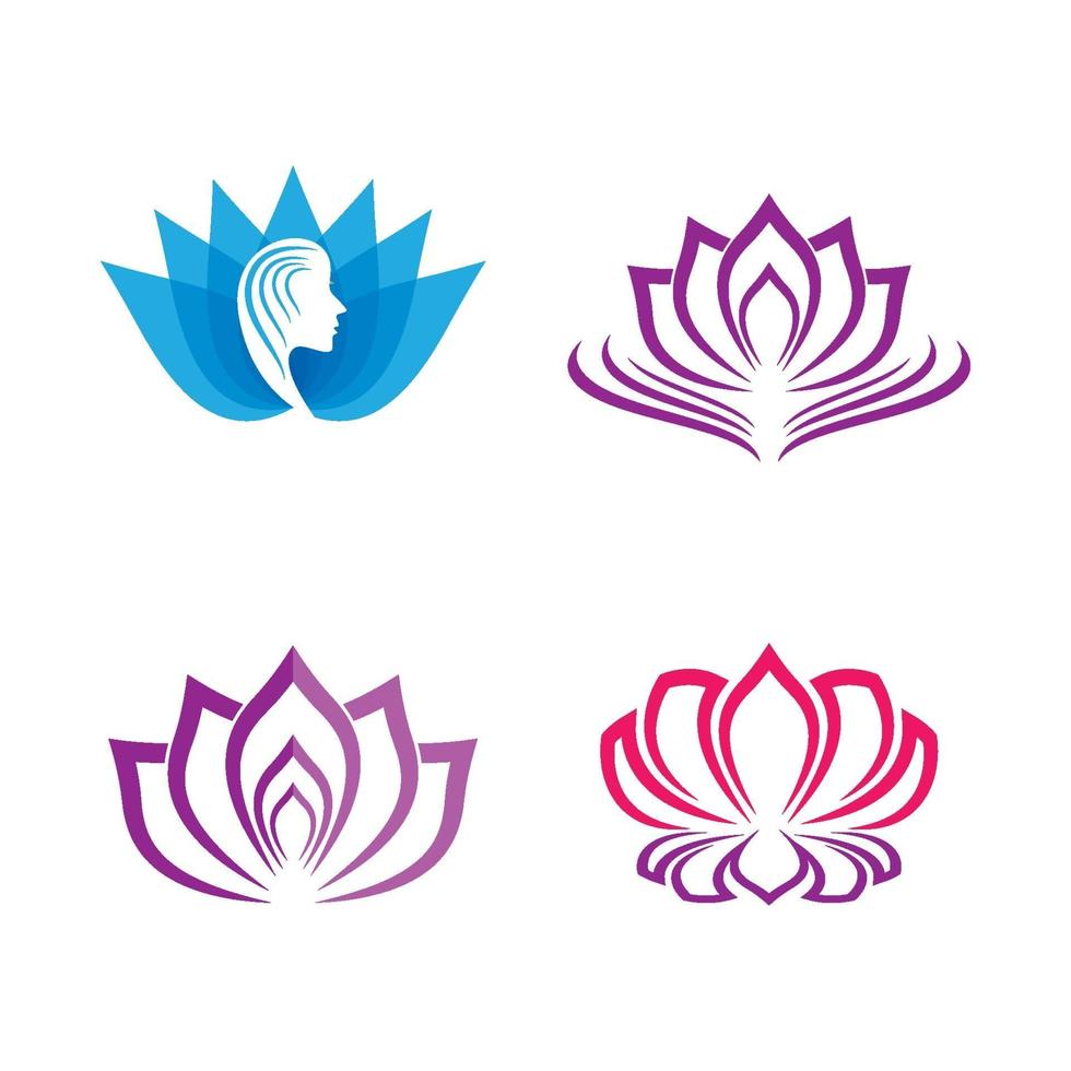 images de logo de lotus de beauté vecteur