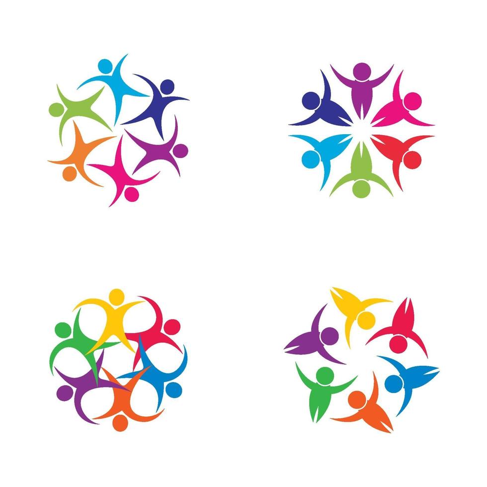 conception d'images de logo de soins communautaires vecteur