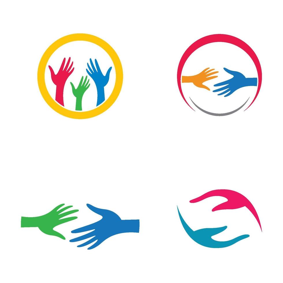 images de logo de main vecteur
