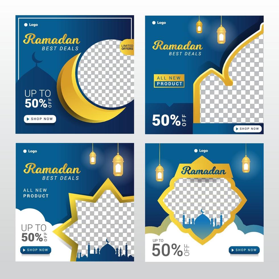 modèle de vente ramadan eid mubarak vecteur