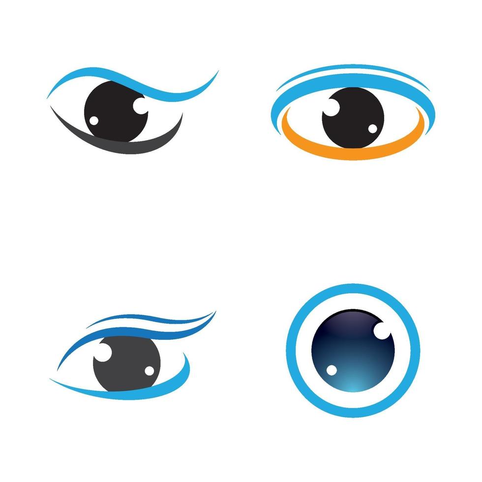 images de logo de soins oculaires vecteur