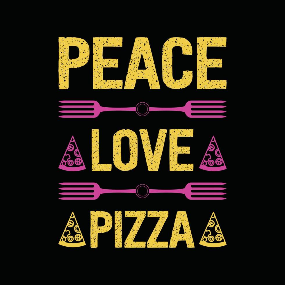conception de t-shirt de pizza vecteur