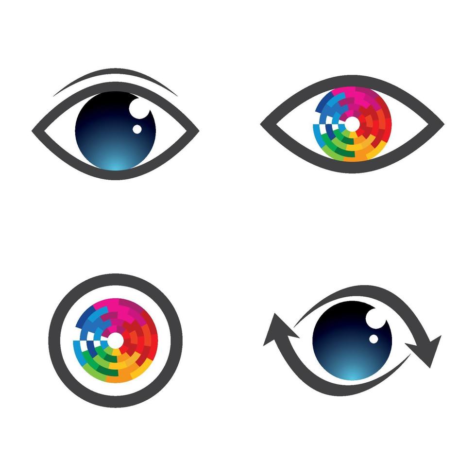 images de logo de soins oculaires vecteur