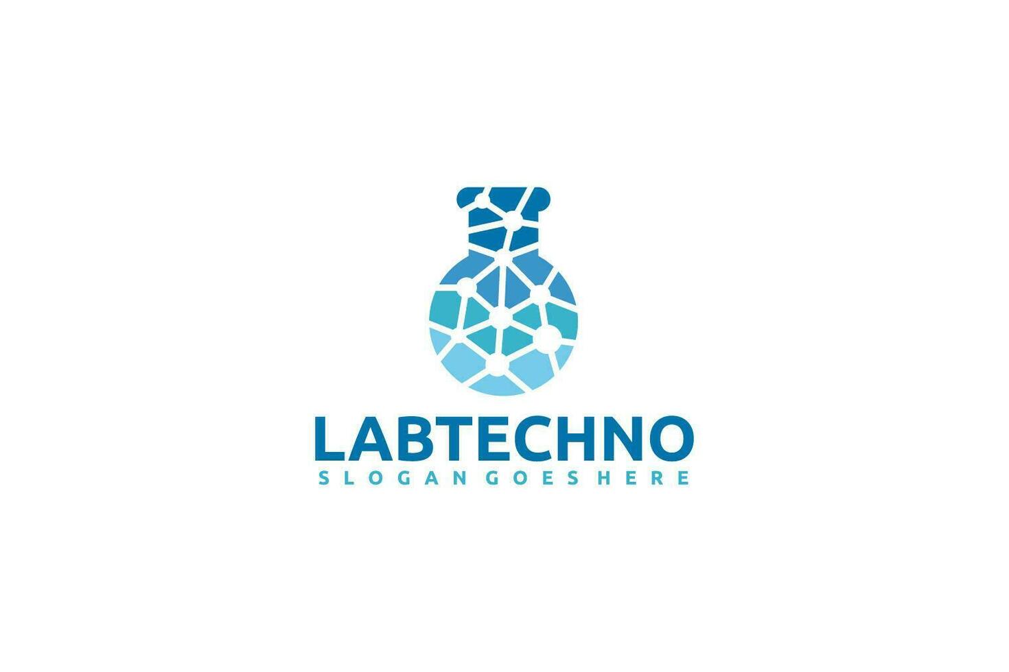 Logo du laboratoire technologique vecteur