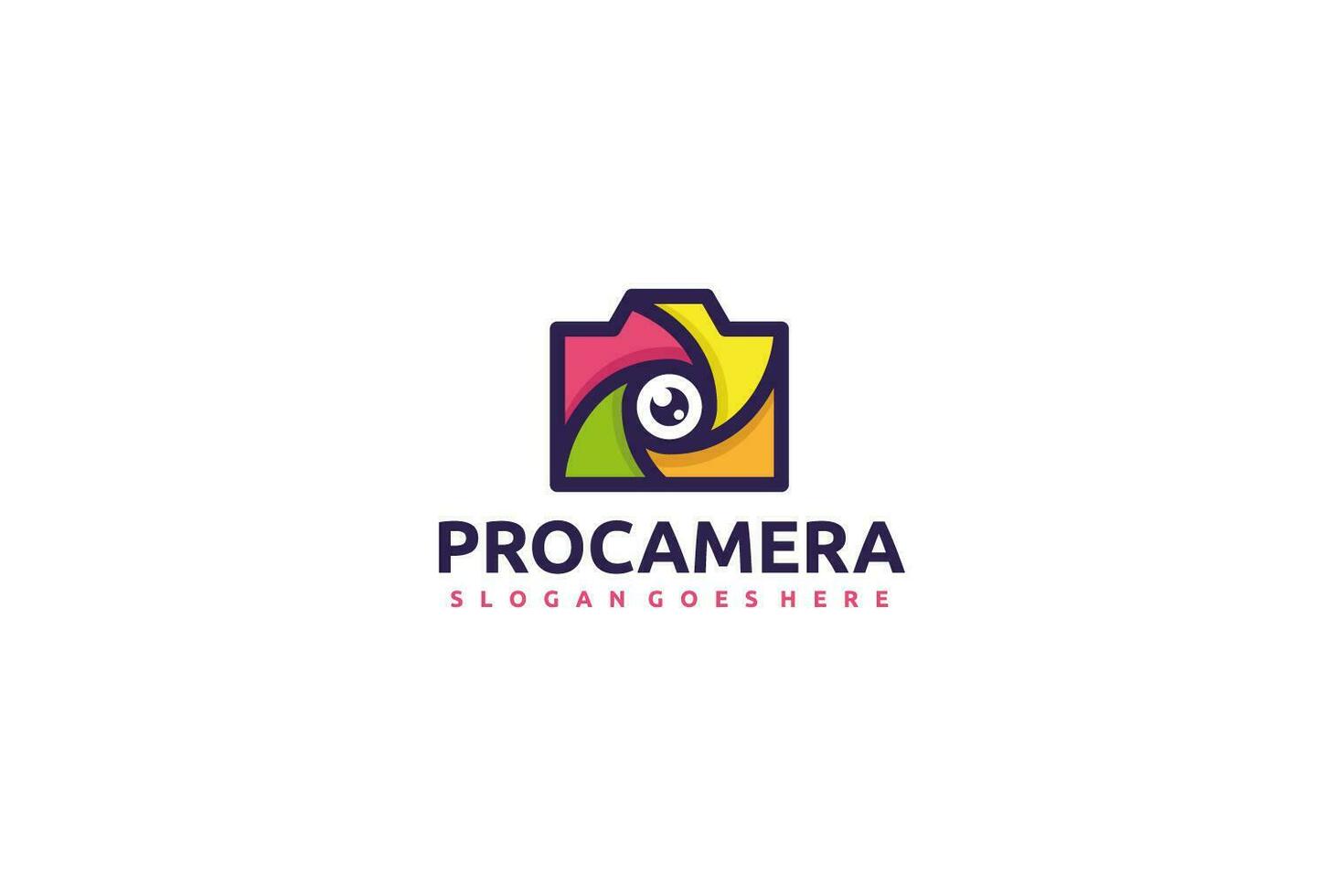 Logo professionnel de l'appareil photo vecteur
