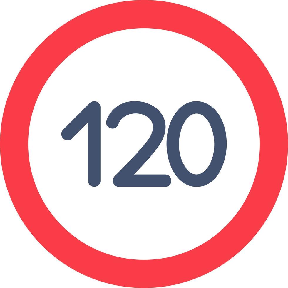 120 la vitesse limite vecteur icône