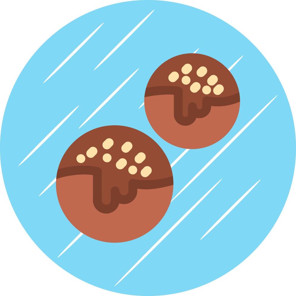 conception d'icône vectorielle de boules de chocolat vecteur