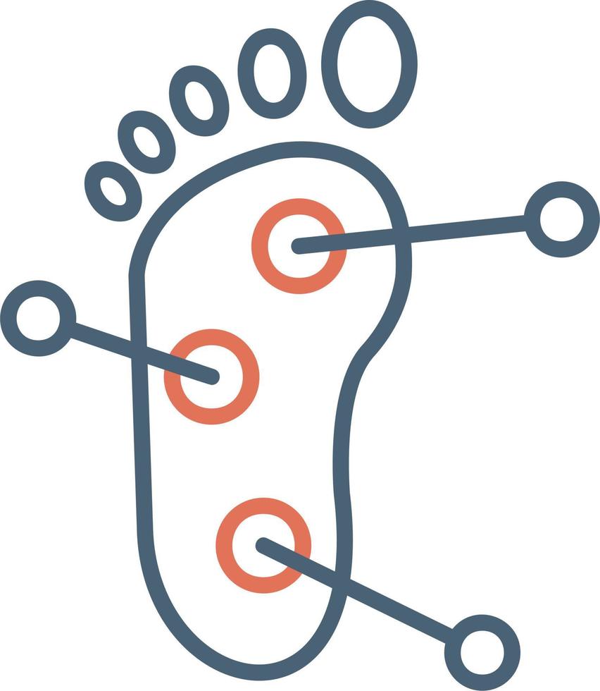 icône de vecteur d'acupuncture du pied