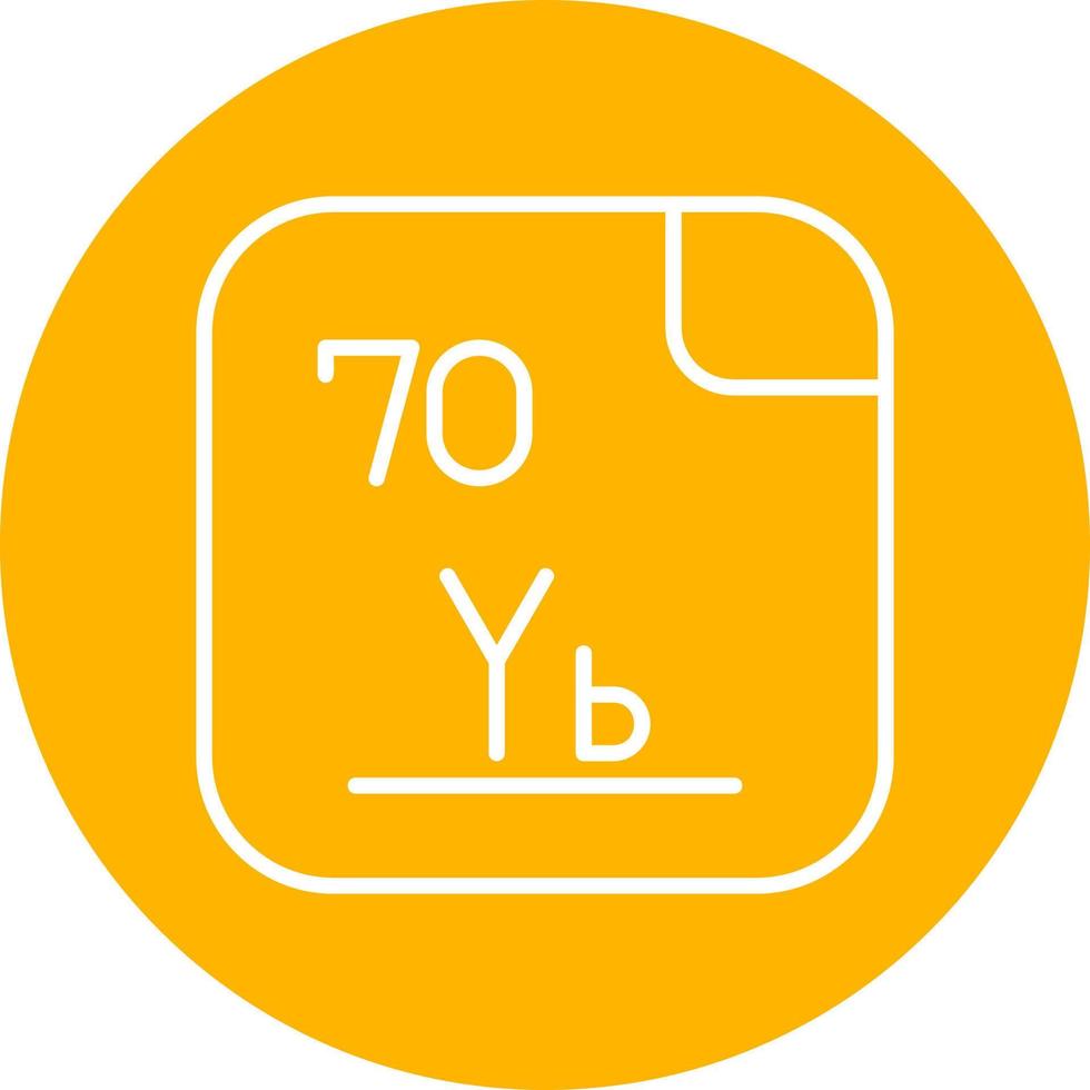 ytterbium vecteur icône