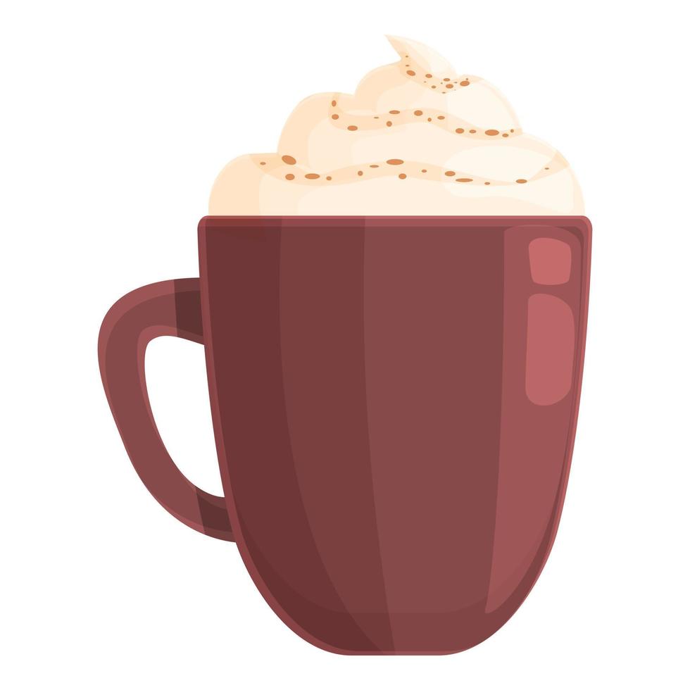 crème pimenter latté icône dessin animé vecteur. café boisson vecteur