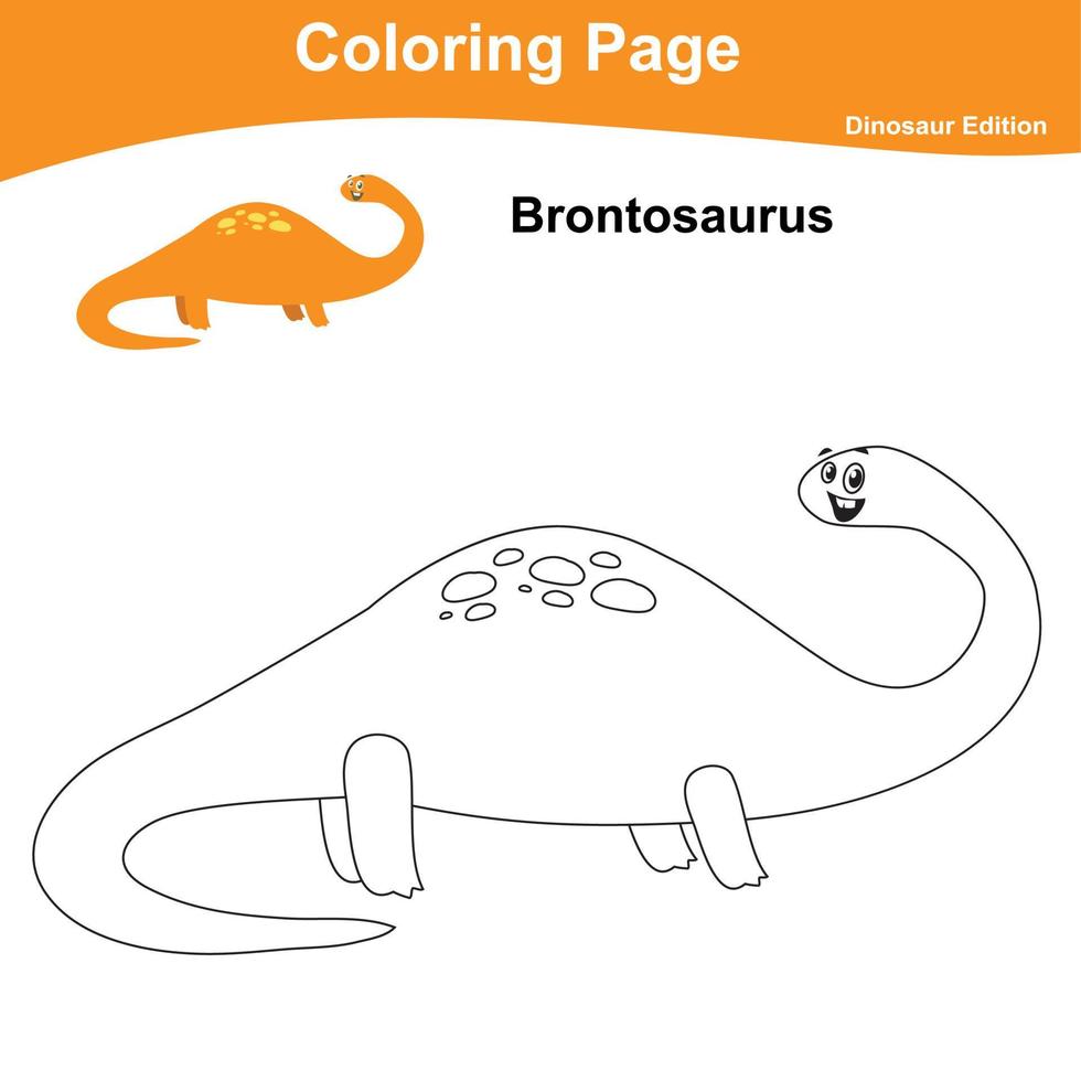 éducatif imprimable feuille de travail. coloration dinosaure feuille de travail pour les enfants. coloration activité pour enfants. vecteur illustrations.