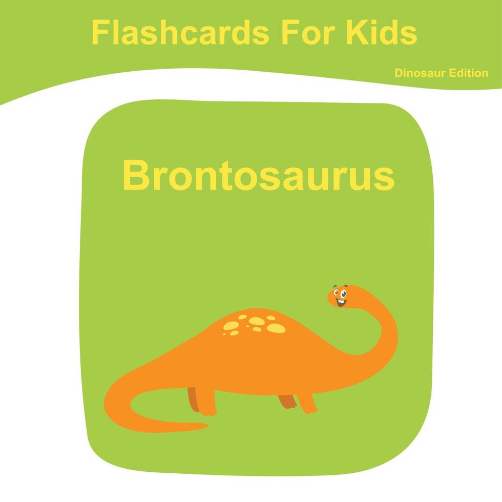 dinosaure carte flash collectes. dinosaure éducatif imprimable flashcards. vecteur affiche pour préscolaire éducation.