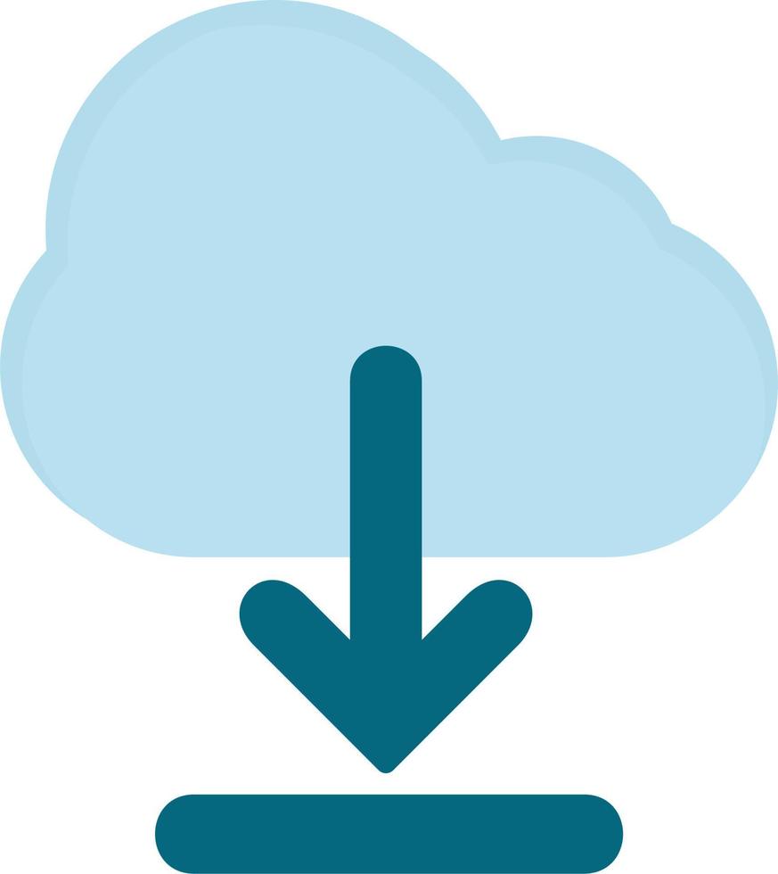 icône de vecteur de téléchargement de nuage