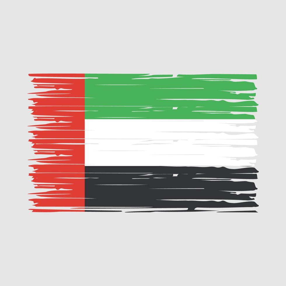 vecteur de brosse drapeau uae