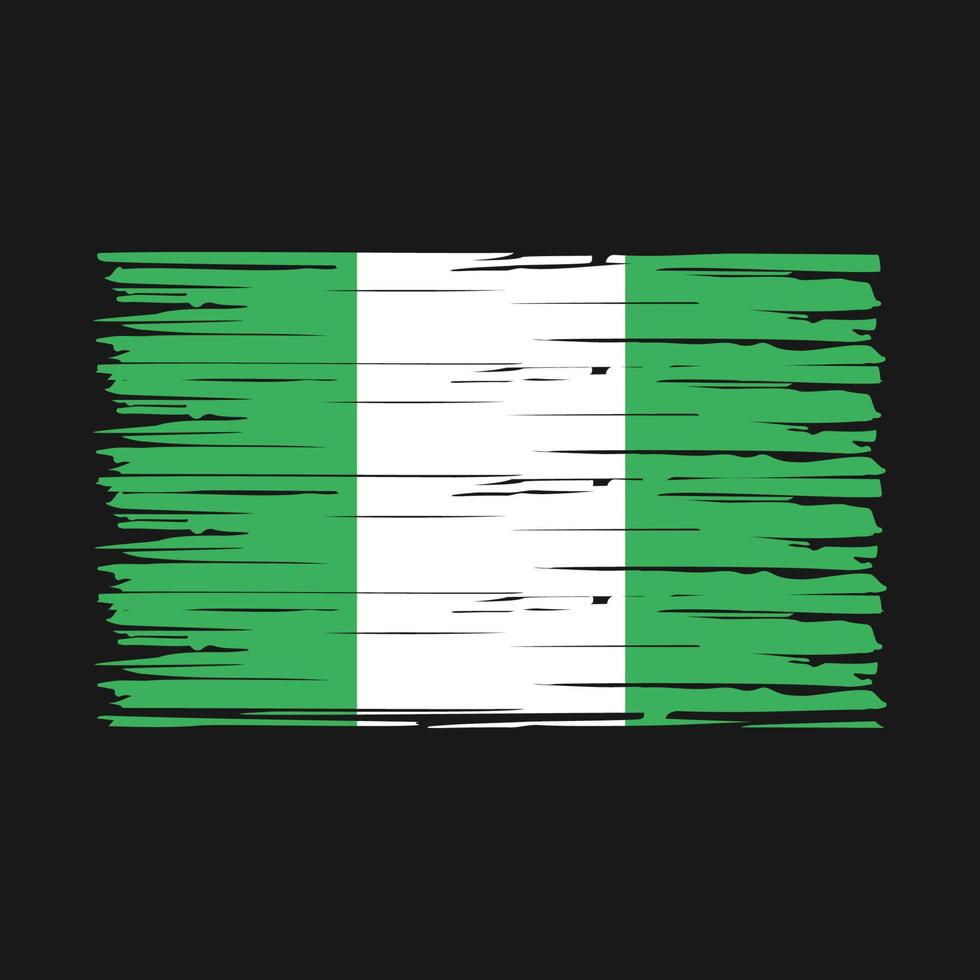 vecteur de brosse drapeau nigeria