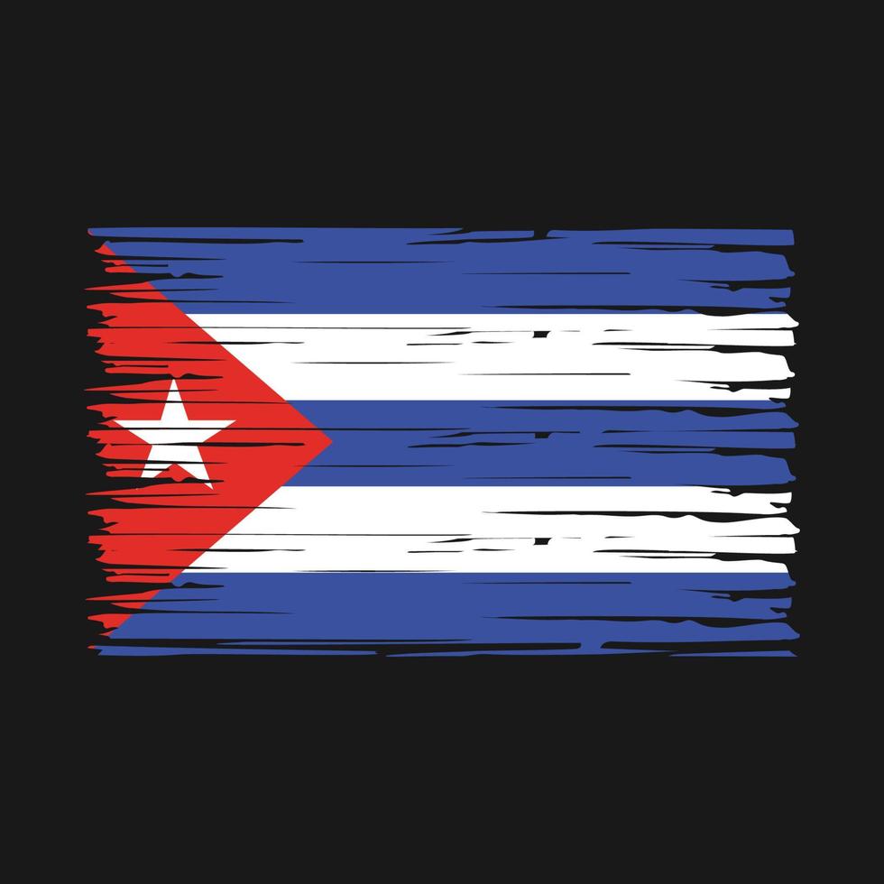 vecteur de brosse drapeau cuba