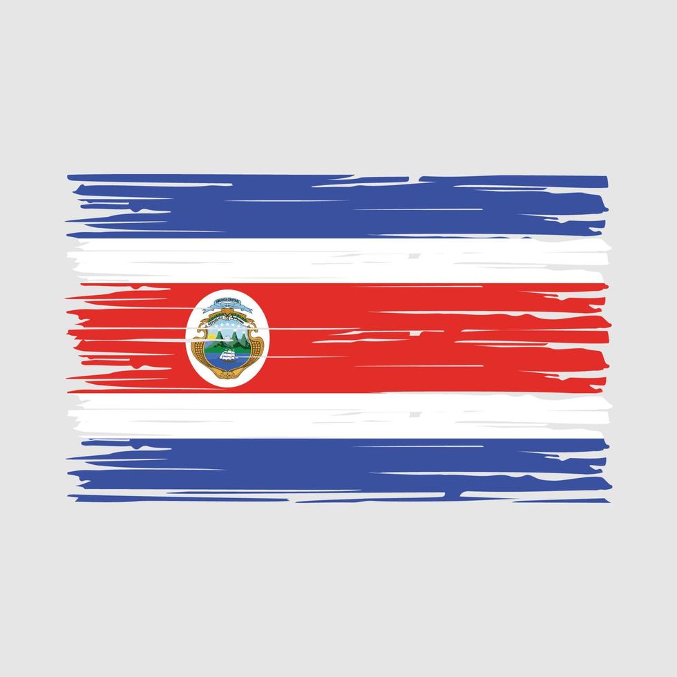 vecteur de brosse drapeau costa rica