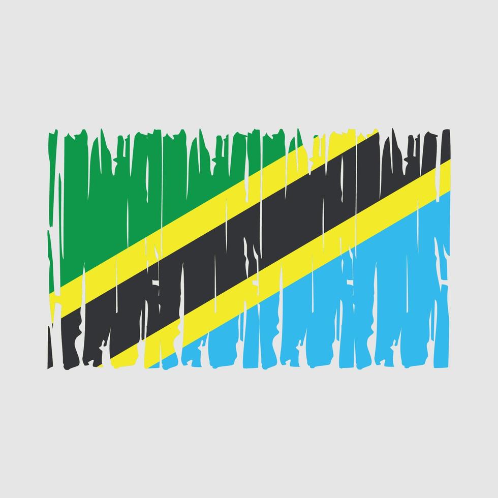 vecteur de drapeau tanzanie