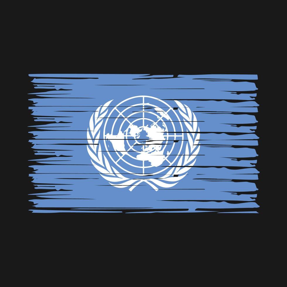 vecteur de brosse drapeau des nations unies