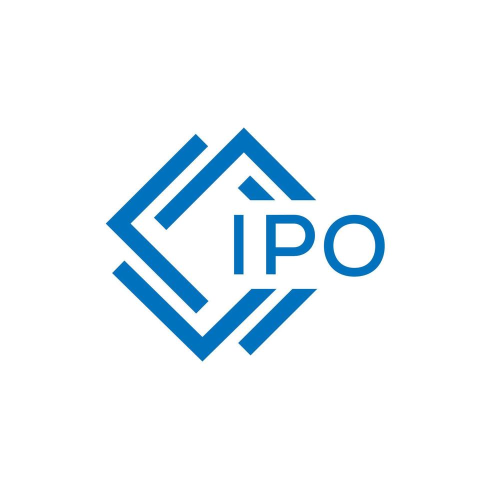 ipo lettre logo conception sur blanc Contexte. ipo Créatif cercle lettre logo concept. ipo lettre conception. vecteur