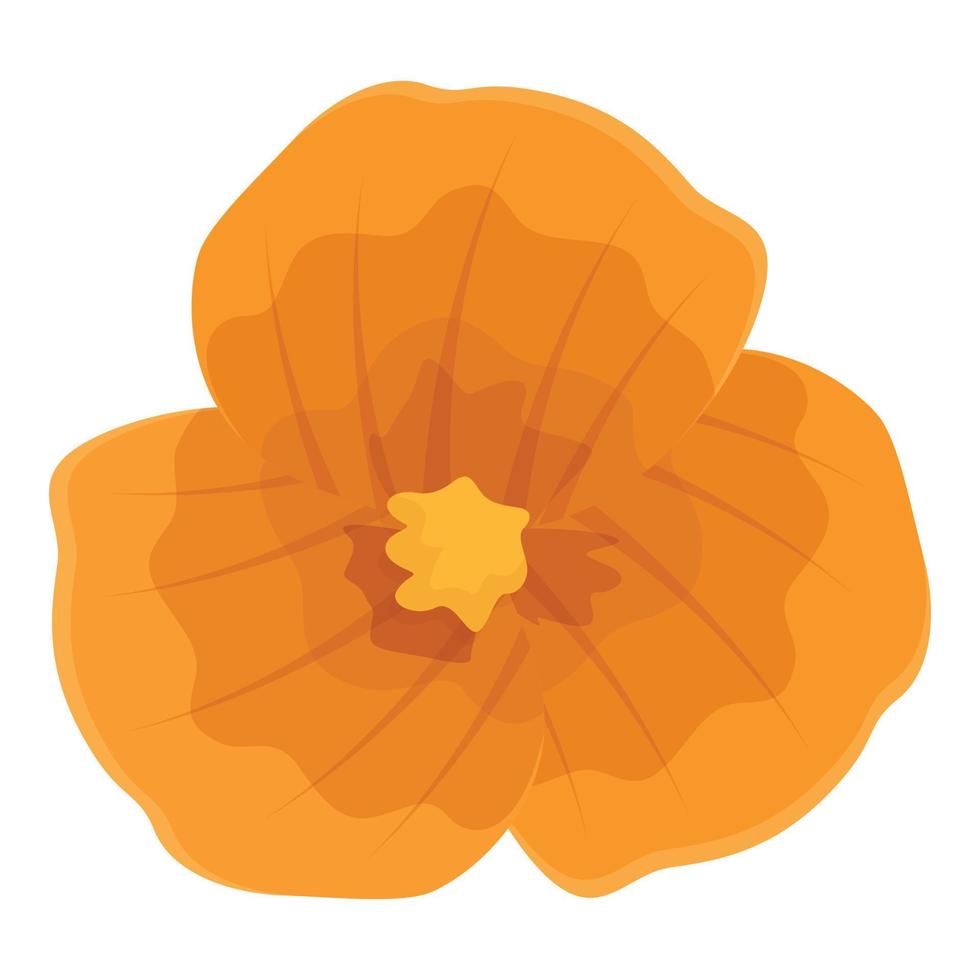 Orange pensée fleur icône dessin animé vecteur. floral alto vecteur